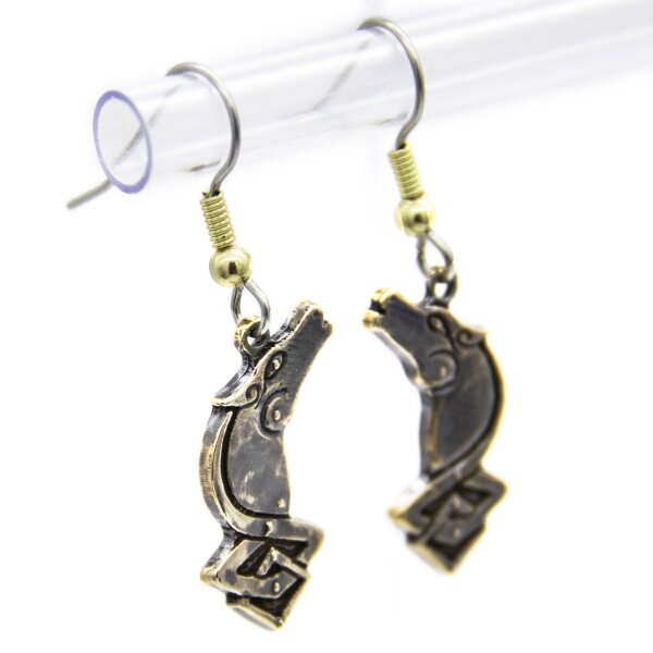 The Lord of the Rings- Horse Earrings Eowyn Shieldmaiden of Rohan (Bronze yellow), Bandali Jewelry
